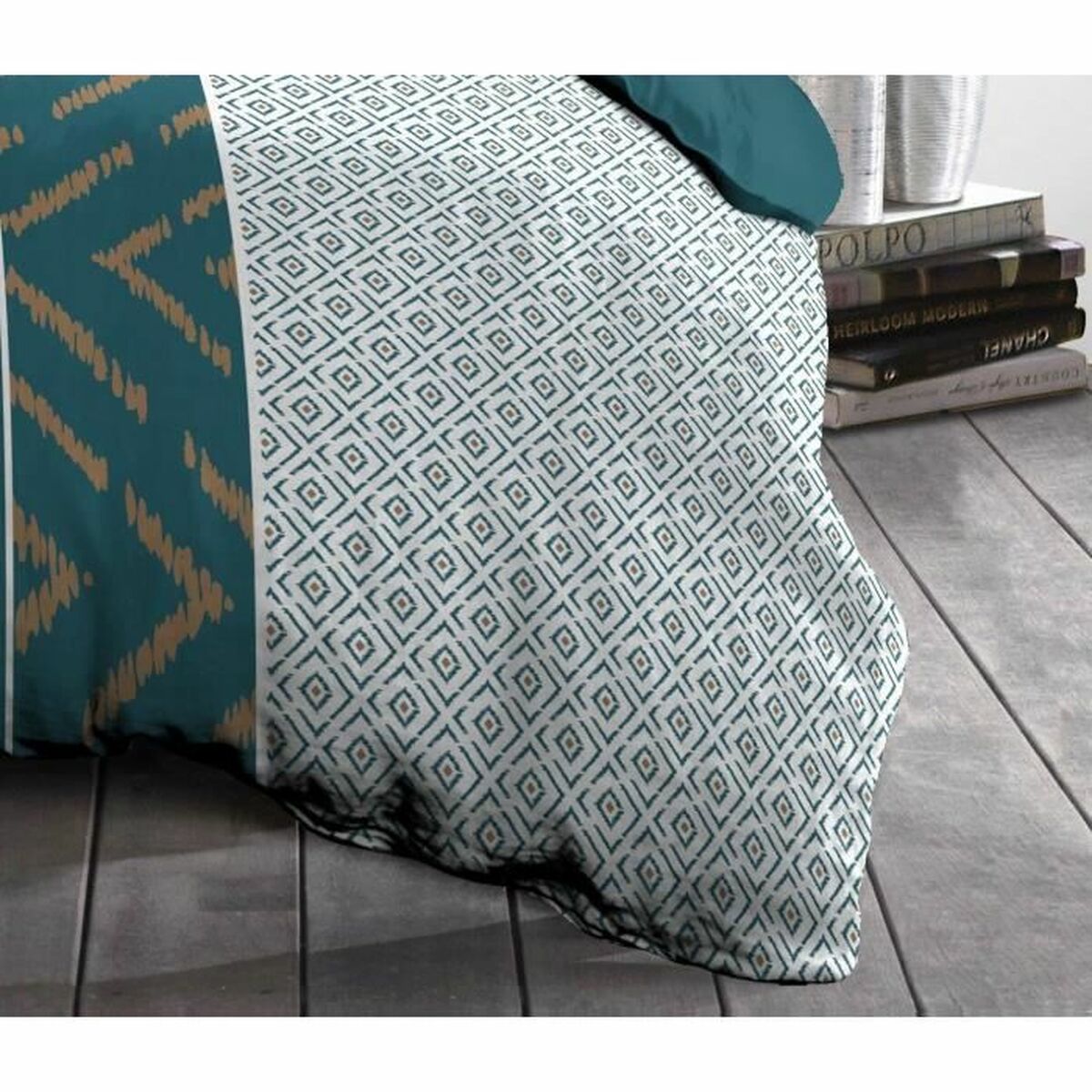 Set di copripiumino HOME LINGE PASSION Ethno Verde 140 x 200 cm